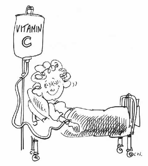 vitamin C drip cartoon