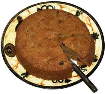 freefrom carrot cake with cranberries