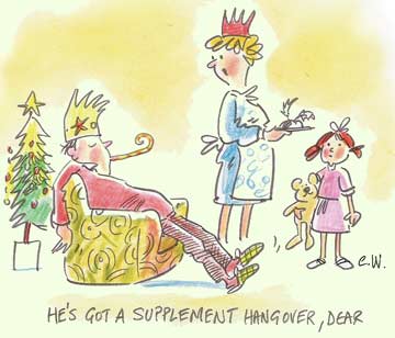 Cartoon Christmas hangover