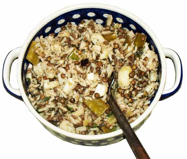 Rice with puy lentils 